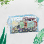 Korean printing Daisy cosmetic bag anti splash PVC cosmetic bag small daisy transparent cosmetic bag