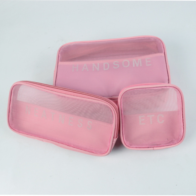 Manufacturer's new travel multi-purpose cosmetic bag portable mesh storage bag wash storage bag can be customized with logo