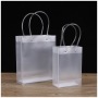 Customized transparent PP plastic bag, customized beverage gift bag, PVC frosted shopping bag, logo can be printed