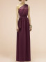A-Line One-Shoulder Floor-Length Chiffon Bridesmaid Dress With Ruffle