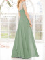 V Neck Chiffon Embroidered Beads With Sleeves Bridesmaid Dresses