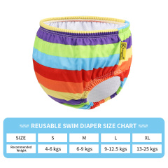 Swim Diapers for 0-3 Years Large Size Reuseable Washable & Adjustable for Swimming Lesson & Baby Shower Gifts