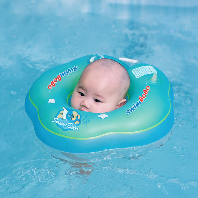 Baby Bath Swimming Neck Float Inflatable. Adjustable Safety Aids Baby Swimming Neck Ring for 0-12 Month For Kids