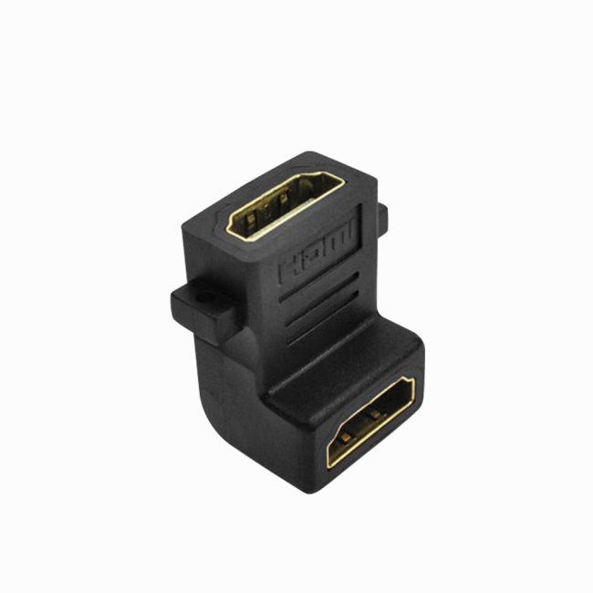 PCER HDMI ADAPTER RIGHT ANGLE 90°CONVERTER FEMALE TO FEMALE ADAPTER
