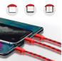 PCER cellphone wire 3 in 1 Data Cord Three-in-one Fast charge Android Type-C Data Cable Mobile phone charging cable