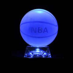Birthday Gifts Home Decoration Sports Crystal Glass Basketball for Husband