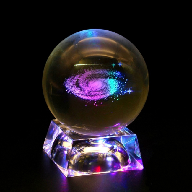 Wholesale K9 crystal ball base /laser engraved crystal ball led light base