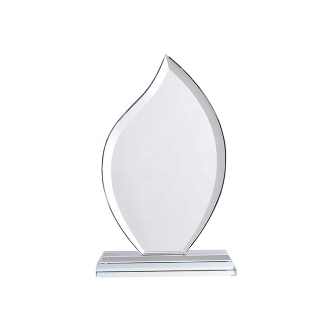 Wholesale Cheap Custom Personalised Award Crystal Glass Trophy With Engraved Logo