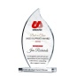 Free Customized Engraved Blank Crystal Flame Award Crystal Glass Plaque Trophy
