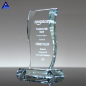 Custom Retail Blank Flame Shape Clear Crystal Award With Logo