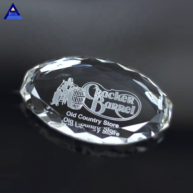 Wholesale Faceted Multifaceted Dome Clear Blank Glass Paperweight