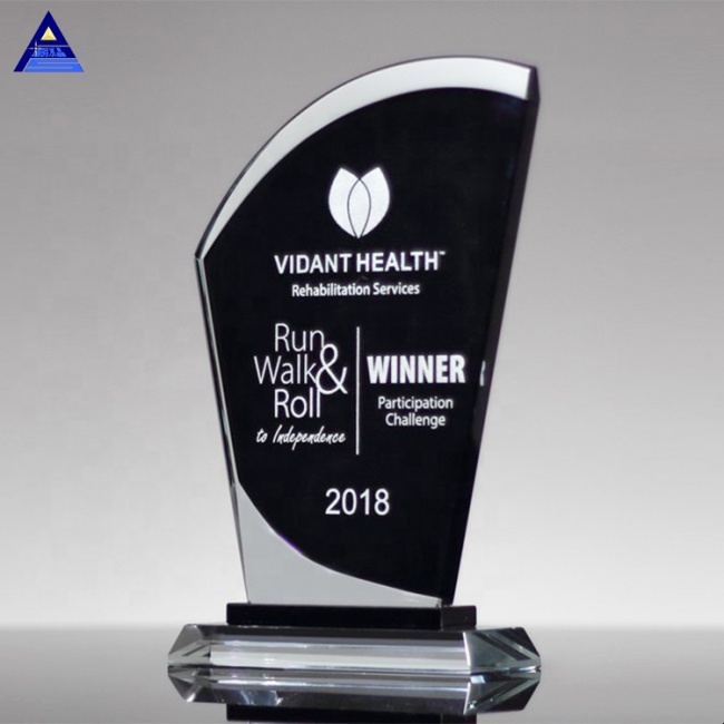 2019 New Design Flame Shaped K9 Crystal Award Trophy For Excellent Employee Or Team