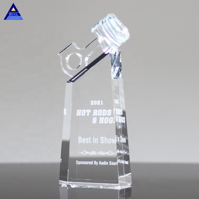 Wholesale Low Price High Quality Crystal Piston Motor Sport Trophy