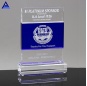 Custom Cheap Sapphire Ascent Coloured Glaze Crystal Trophy With Blank Base