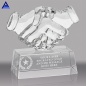 2020 Custom Office Stationery Crystal Handshake Trophy For Souvenirs
