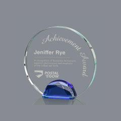 High Quality Crystal Trophy Awards Wholesale Trophies And Plaque For Engraving Round Crystal Shield Awards Atwater C