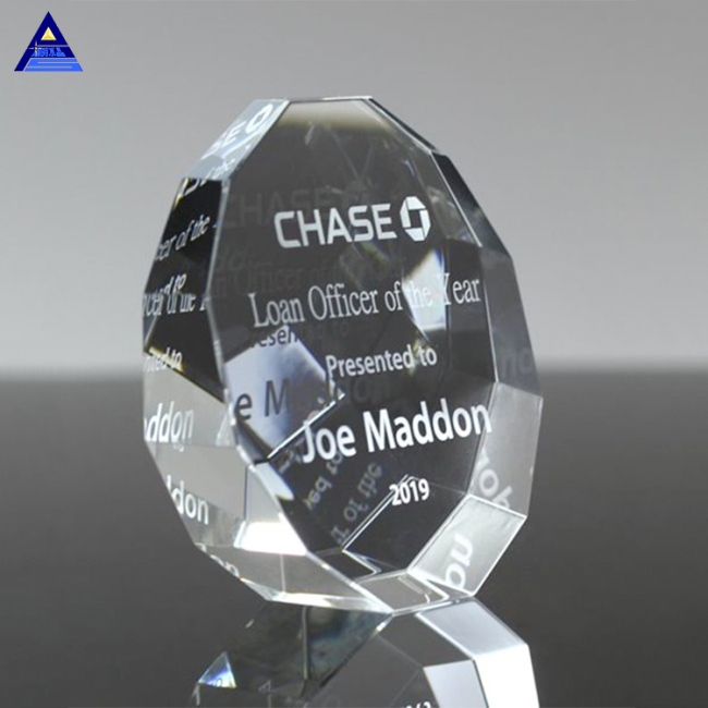 Cheap 3D Laser Etched Straight Edge Blank Glass Paperweight For Engraving