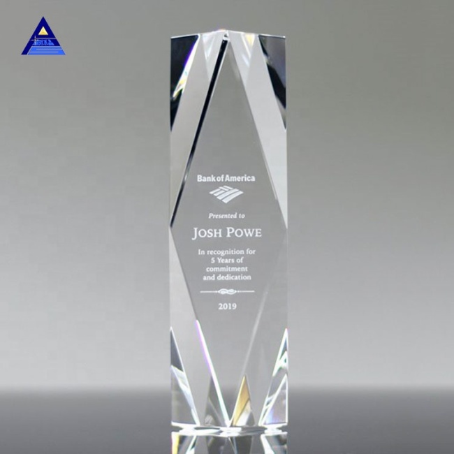 Unique Design Multiple Shapes Large Clear Glass Crystal Obelisk For Business Gift Crystal Crafts