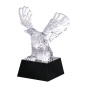 Hot Sale Creative Customized Business Clear Crystal Eagle Award Trophy 3D Laser Crystal Gift Set