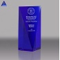 Manufacturer Wholesale Blue Goldwell Crystals Trophy For UV Printing Or Laser Engraving
