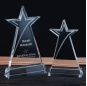 New Design Custom Engraved Star Diamond Trophy Crystal Plaque K9 Crystal Trophy Award