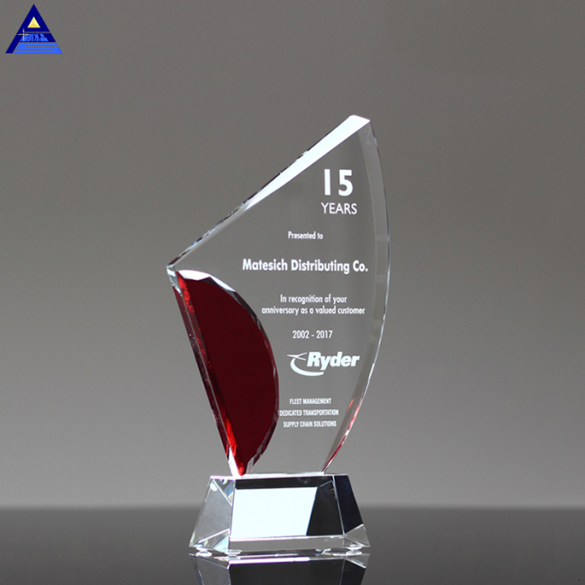 Custom Sublimation 3D Clear Glass Crystal Blank Awards With Logo