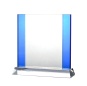 Custom Clear Blue Crystal Trophy Plaque With New Design