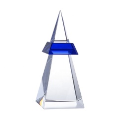 Pagoda Mountain Peak Shape Crystal Trophy Award,Custom Unique Glass Trophy