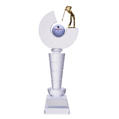 Trophée de golf en métal de couleur or personnalisé de sculpture de figure de sport de haute qualité pour le Souvenir de sport