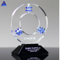 Factory Supply Customized Recognition Corporate Crystal Awards Galaxy Quest Award Plaques With Black Base