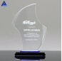 China Custom Souvenir Blank Gratitude Crystal Flame Award Trophy,Engraved Glass Awards