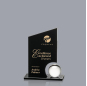 New Design engraved logo Decorative Round Ball Shaped Clear Glass Crystal  award trophy