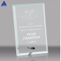 Rectangular Style Glass Photo Awards Trophy With Metal Stand For Corporated Gifts
