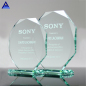 Customized Cheap Crystal Traditional Jade Glass Octagon Award Trophy