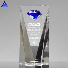 Trophée Excellence Sapphire Blue Crystal Diamond Award pour l'objectif de vente