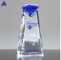Wholesale Cheap Business Gifts Essence Blue Diamond Shape Crystal Awards