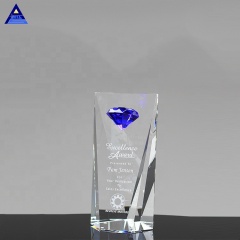 Trophée Excellence Sapphire Blue Crystal Diamond Award pour l'objectif de vente