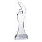 2020 Factory Personalized Custom Blank Flame Shape Crystal Plaque Glass Award Trophy