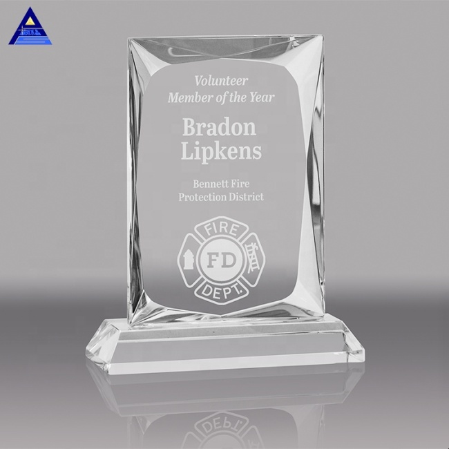 Hot Selling Cheap Crystal Glass Award Plaque Trophy For Awards Ceremony Decorations