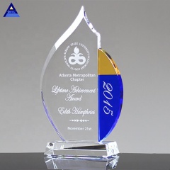 Trophée de cristal du prix Fuego de vente directe d'usine pour le souvenir