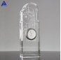 Personalized Optical Time Warp Award Trophy 3D Laser Antique Crystal Clock For Office Decorative