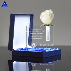 Cadeau de retraite optique facetté en gros de vase de cristal de bourgeon de cristal pour le prix de cristal