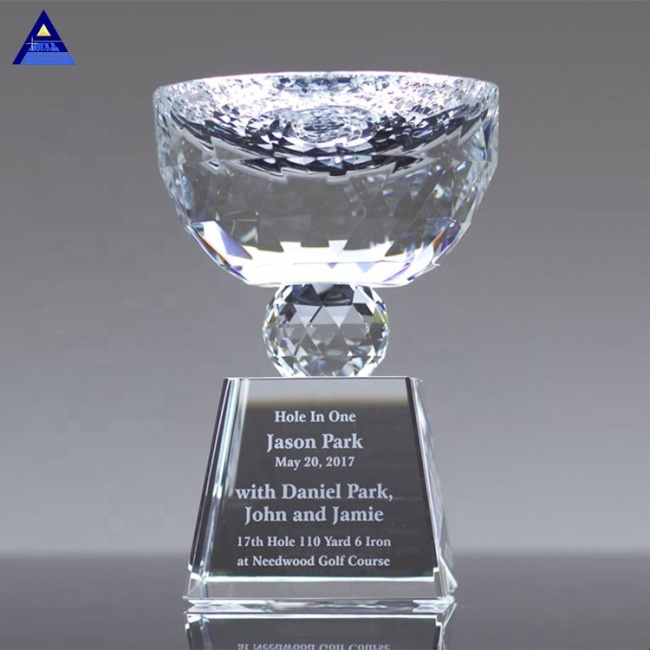 Elegant Wholesale Unique Design Triumph K9 Crystal Trophy Cup With Base