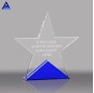 Wholesale K9 Quality Star Crystal Plaques And Awards With Blue Base