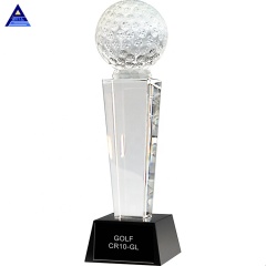 Hot Sales cadeau honorable nouvelle conception Crystal Golf Trophy