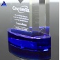 Elegant Clear Rising Star Blue Crystal Tower Trophy