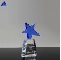 Wholesale Customized Creative Blue Meteor Crystal Trophy With Star