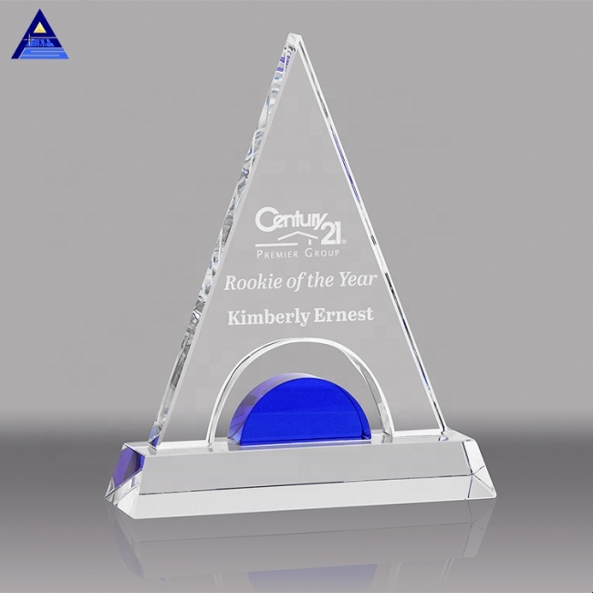Unique Mountain Shape Glass Plaque Trophy Blank Cheap Crystal Awards for Engraving
