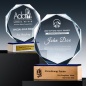 hot sales blank glass Octagon award for gift/glass trophy K9 Crystal awards/Crystal Glass Trophy Wooden Award Plaque Art Craft