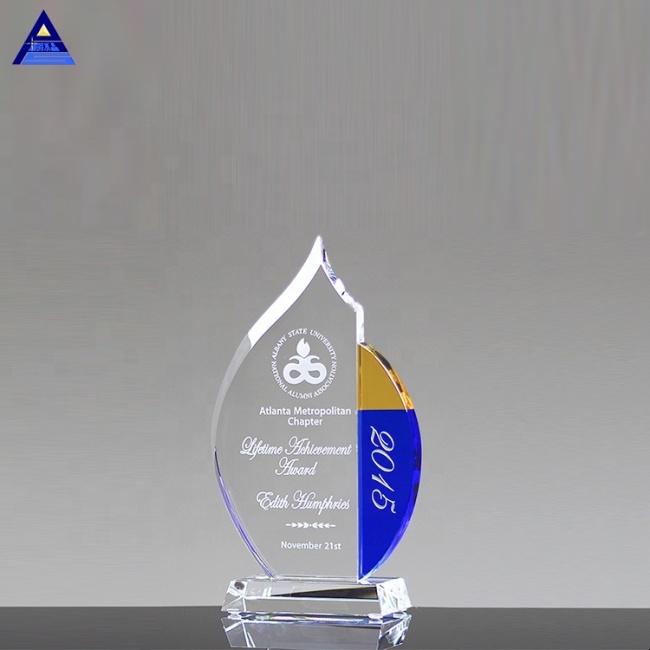Factory Direct Sale Fuego Award Crystal Trophy For Souvenir